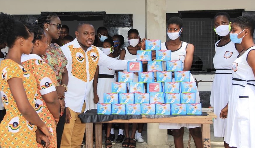 3,700 Adolescent Girls in Keta and Anloga benefit from Keta NSS’ “Pad A Girl” project.