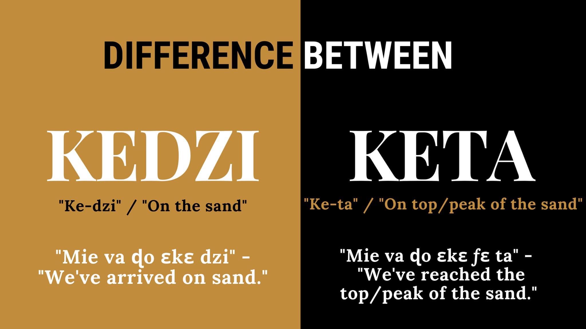 Ewe History: Difference between Kedzi and Keta explained.