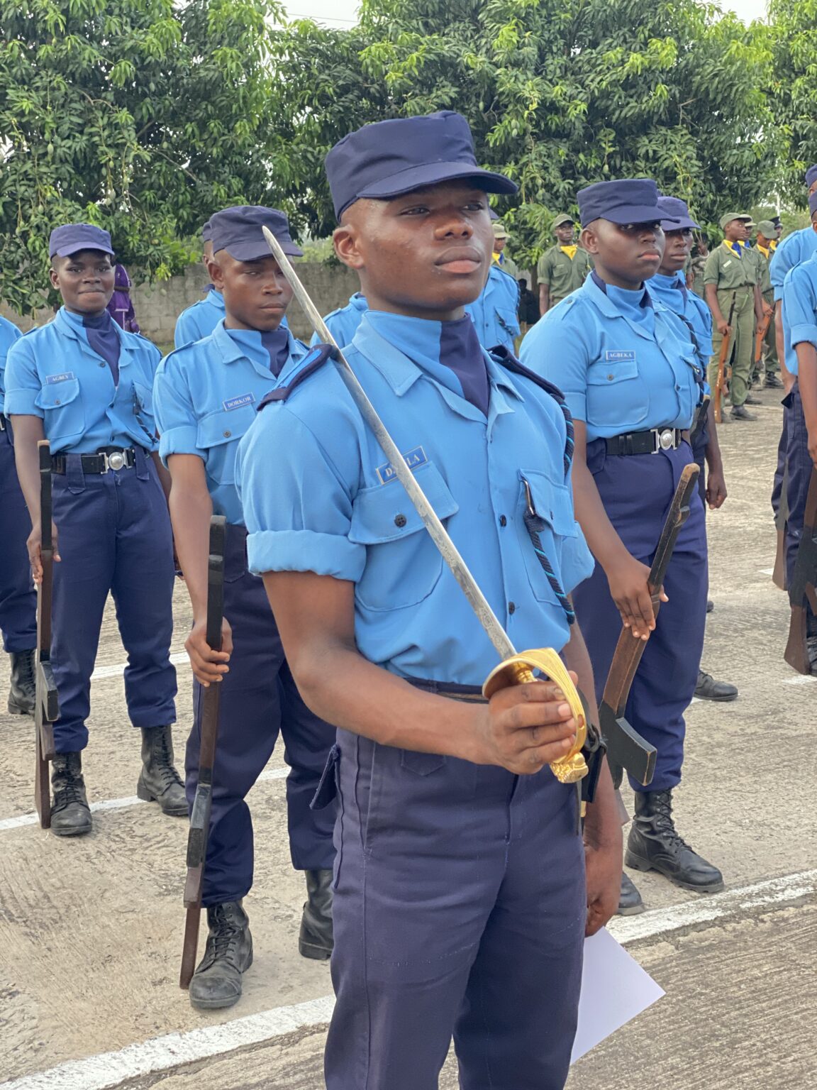 AGOSEC Customs Cadet Corps wins Volta Regional Drills Competition 2024.