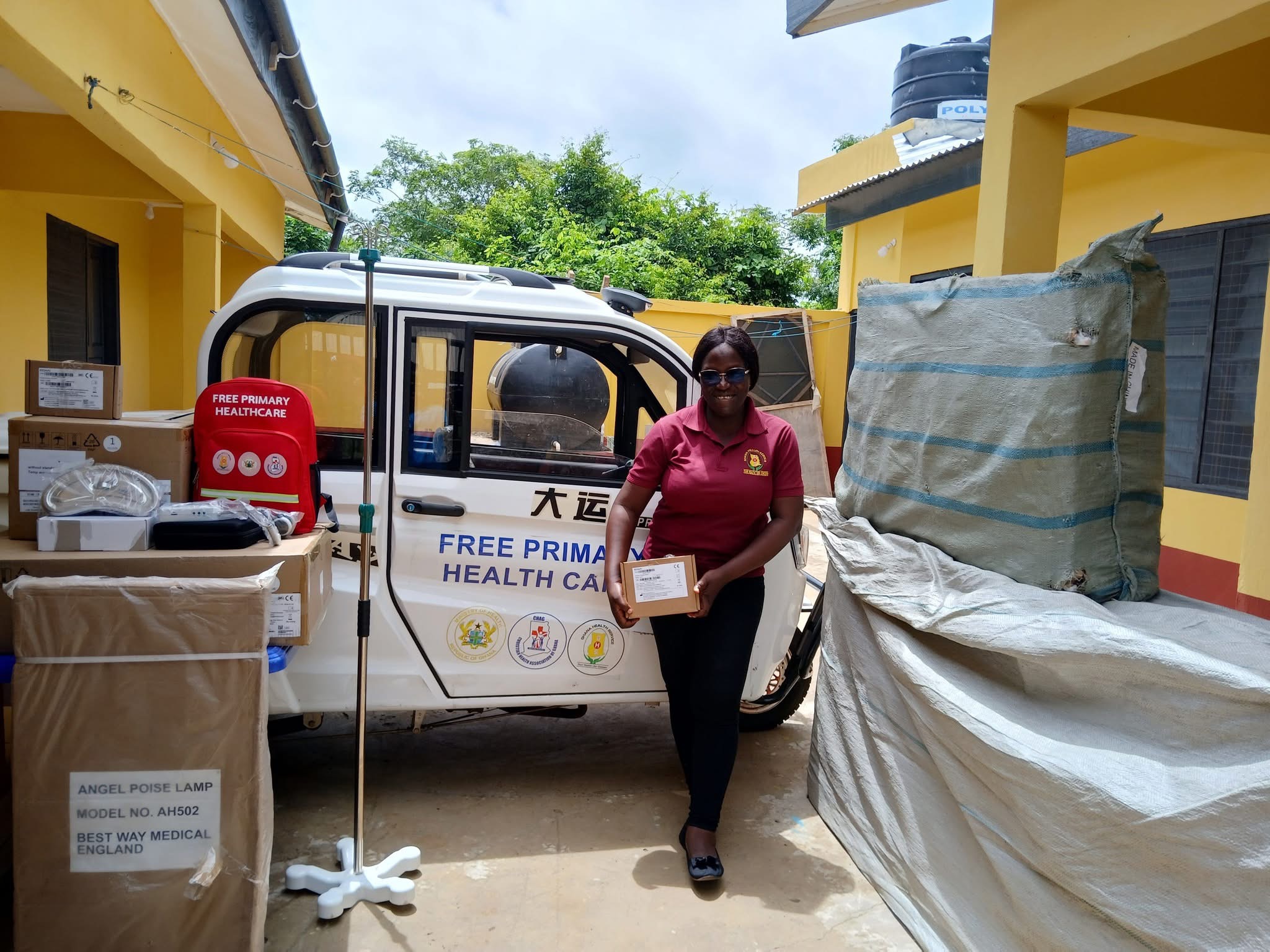 Social media get results: Blessed Angel receives a Free Primary Health Care tricycle and other equipment- DETAILS